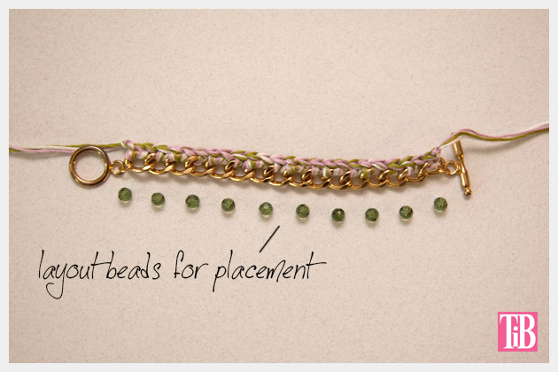 DIY Crochet Beaded Bracelet Layout Beads