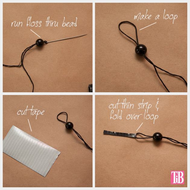 DIY Duct Tape Clutch Tassel Bead