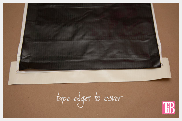 DIY Duct Tape Clutch Covering Edges