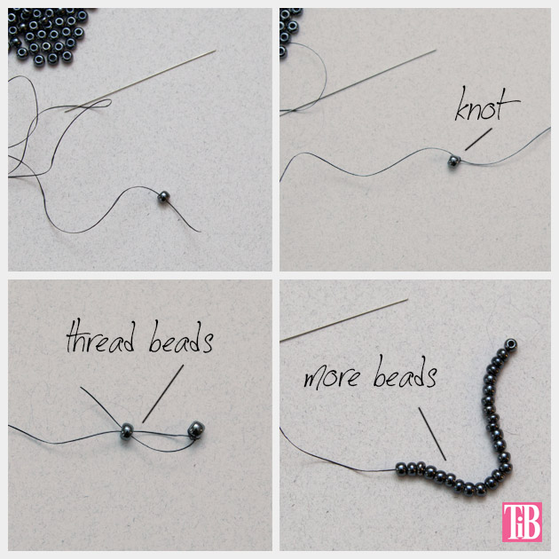 DIY Tassel Necklace Beading
