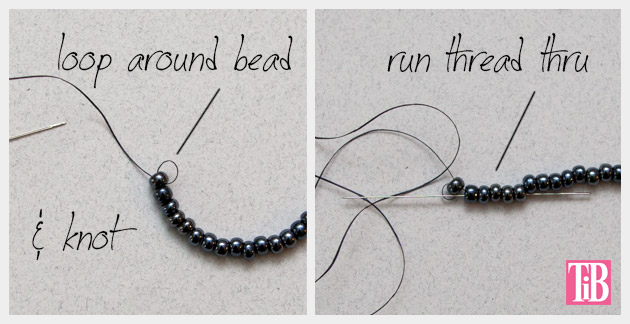 DIY Tassel Necklace Beading 2