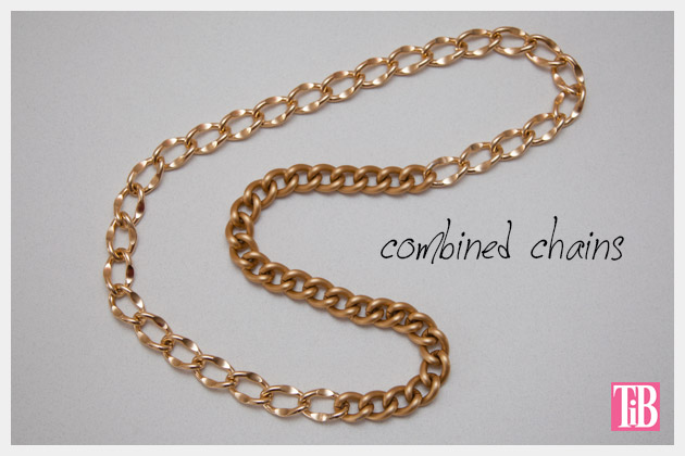 DIY Woven Chain Necklace Combined Chains