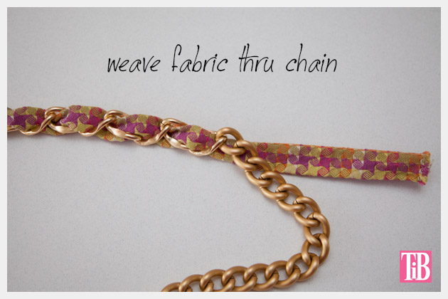 DIY Woven Chain Necklace Weave Fabric