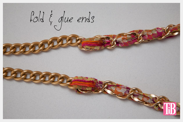 DIY Woven Chain Necklace Glue Ends