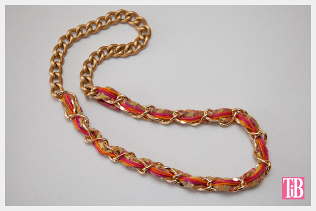 DIY Woven Chain Necklace Finished