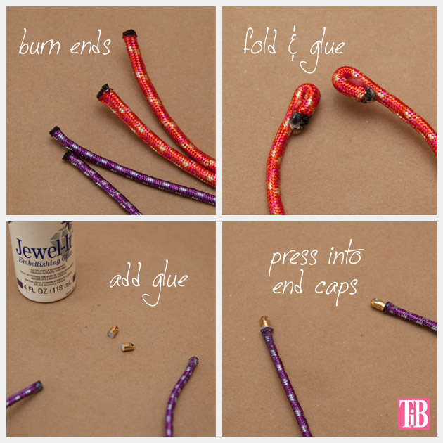 DIY Rhinestone Cord Necklace Ends