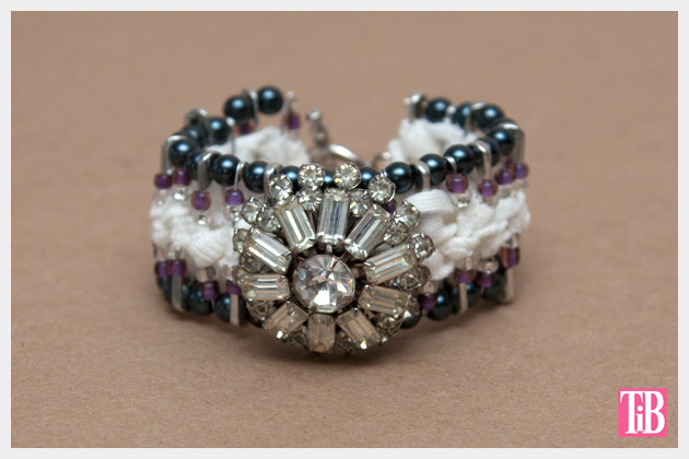 DIY Safety Pin Bracelet with Brooch