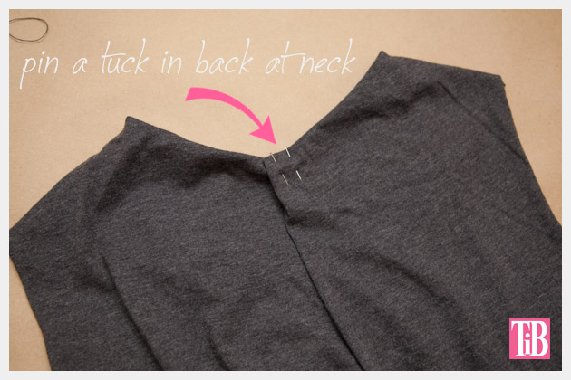 DIY Studded T Shirt Back Tuck