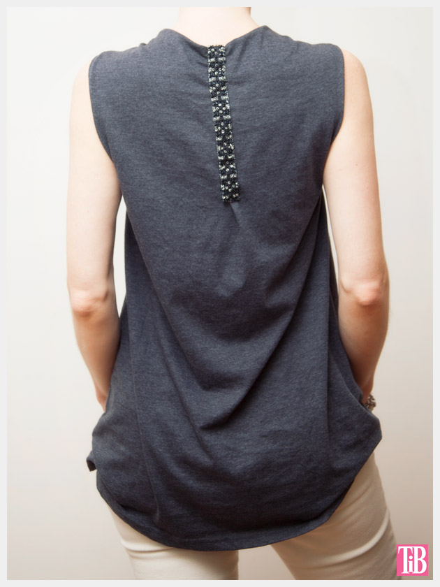 DIY Studded T-Shirt Back View