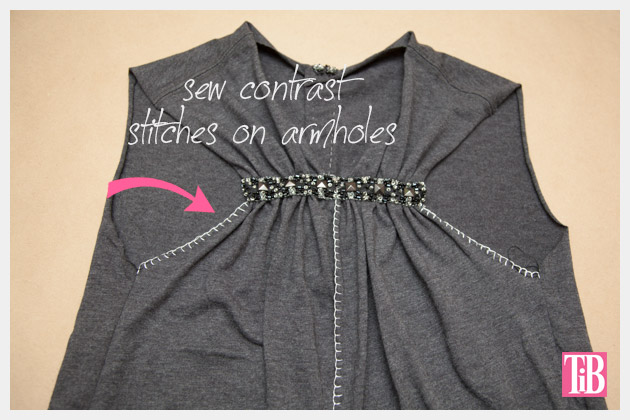 DIY Studded T-Shirt Sew Sides