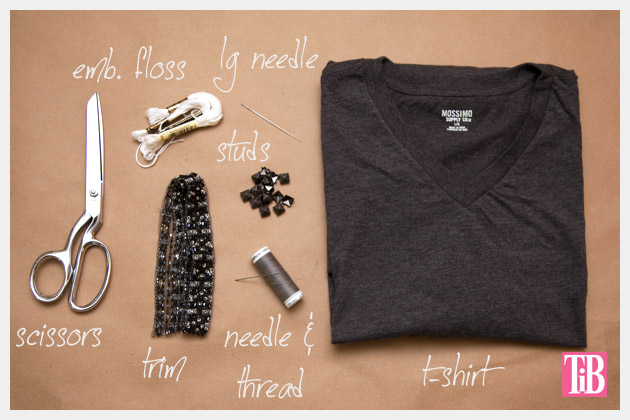 DIY Studded T Shirt Supplies