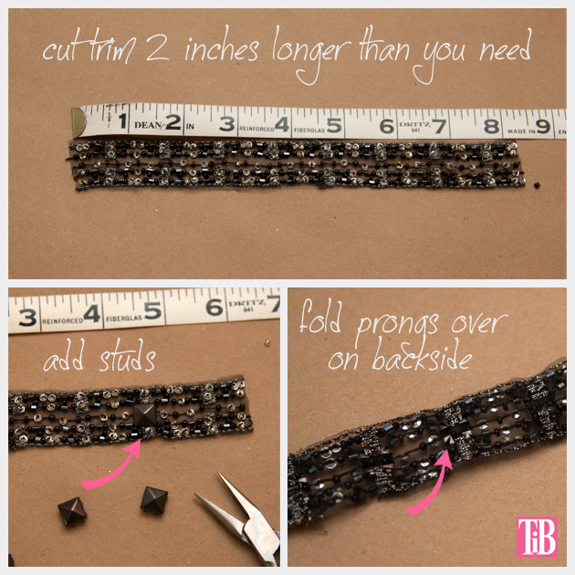 DIY Studded T Shirt Trim and Studs