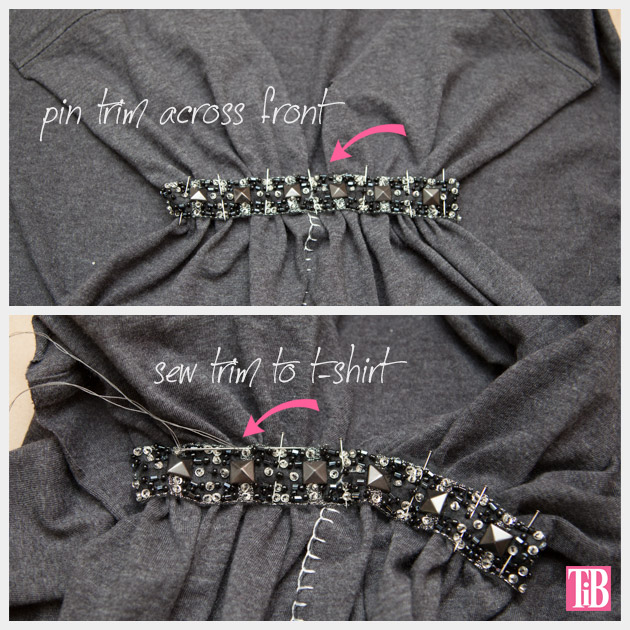 DIY Studded T Shirt Trim and Studs 3