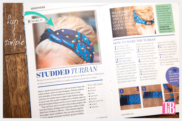 Cloth Magazine Feature DIY Studded Turban