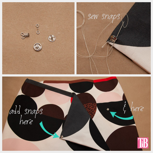 DIY Wrap Skirt Snaps