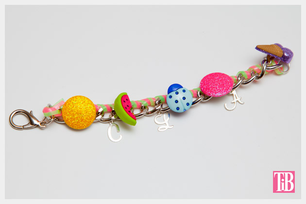 Candy Colored DIY Charm Bracelet Finished