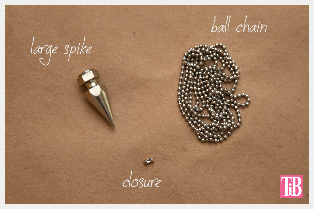 DIY Spike Necklace Supplies