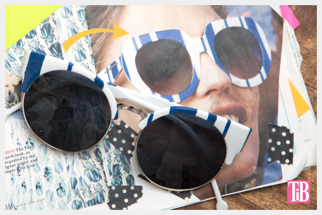 DIY Blue & White Striped Sunglasses Inspiration