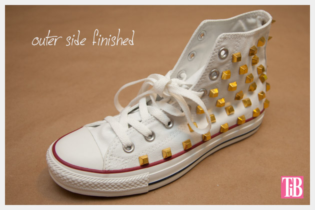 DIY Studded Converse Outer Side Finished