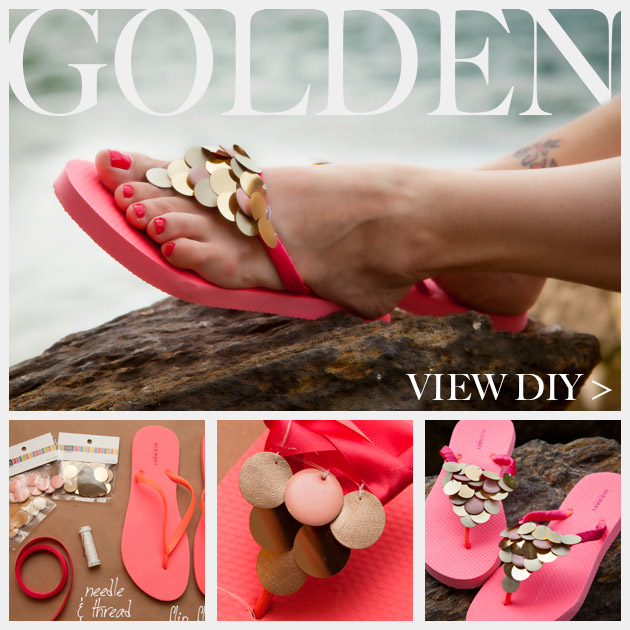 DIY Flip Flops with Paillettes Feature www.trinketsinbloom.com