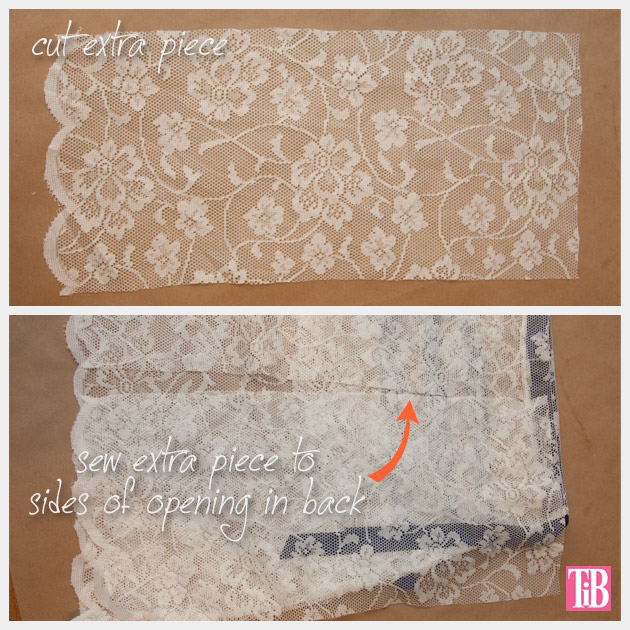 DIY Lace Tank with Ribbon Extra Piece for Back