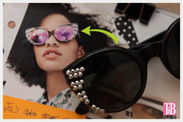 DIY Sunglasses with Silver Nailheads Inspiration