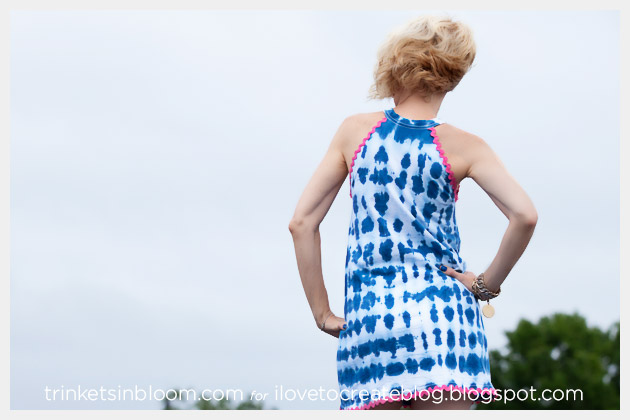 Tie Dye Beach Cover Up Back View