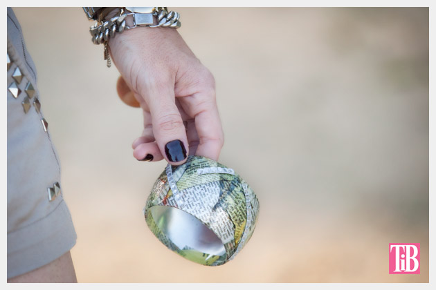 DIY Bangle Bracelet with Tape Photo Holding Bracelet