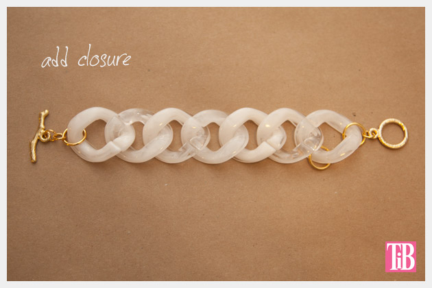 Large Plastic Chain Bracelet DIY Adding Closure