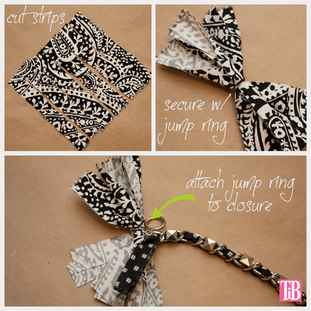Dear Stella Fabrics DIY Woven Chain Bracelet Making the Tassel