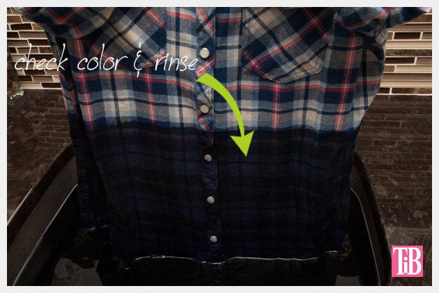 Dip Dye Plaid Shirt Check Color