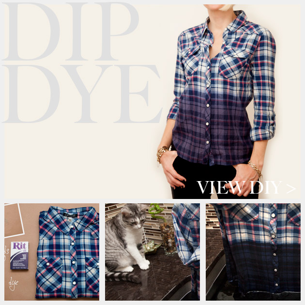 Dip Dye Plaid Shirt www.trinketsinbloom.com