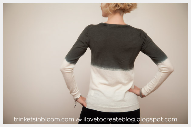 Dip Dye a Wool Sweater Back View