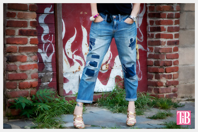 Fall Denim Review DIY Patched Jeans
