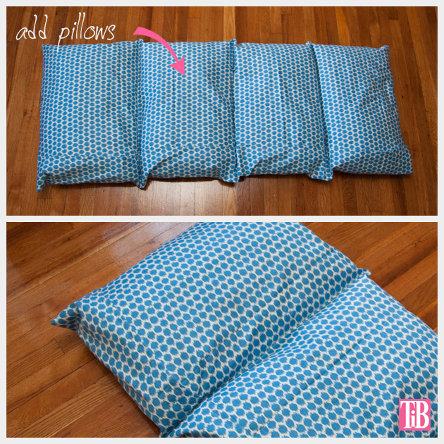 DIY Pillow Lounger Add Pillows