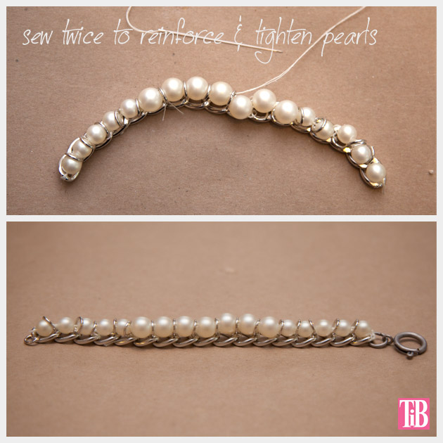 YSL Inspired Charm Bracelet DIY Sewing Pearls and Jump Rings