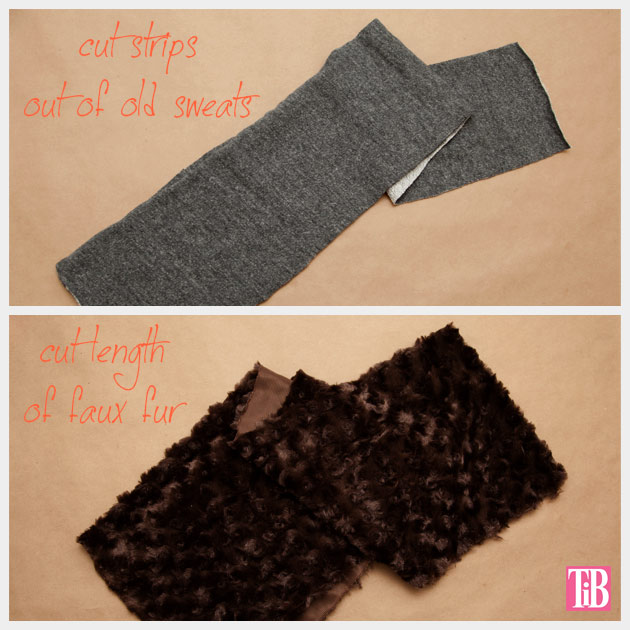 DIY Faux Fur Scarf Cutting Fabric