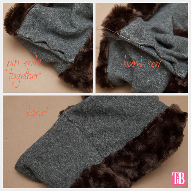 DIY Faux Fur Scarf Hand Sewing