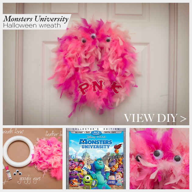 Monsters University Wreath by www.trinketsinbloom.com