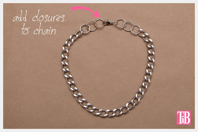 Large Chain and Pearl Necklace DIY Adding Closures