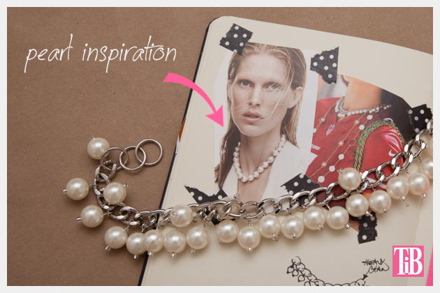 Large Chain and Pearl Necklace DIY Inspiration