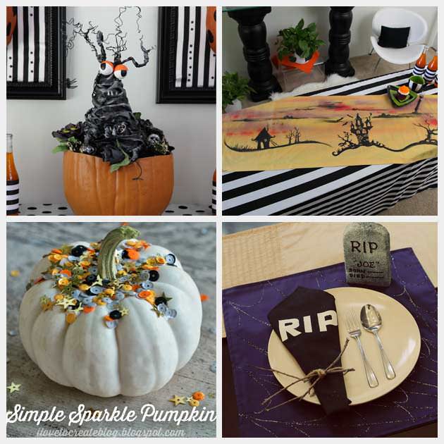 Halloween Table Setting DIY's from www.ilovetocreate.com