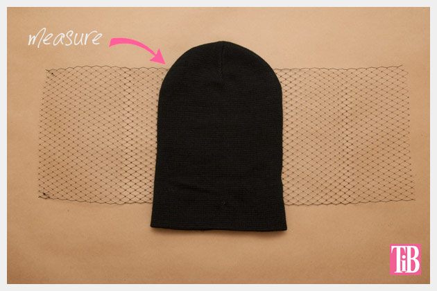 DIY Veiled Beanie Measuring