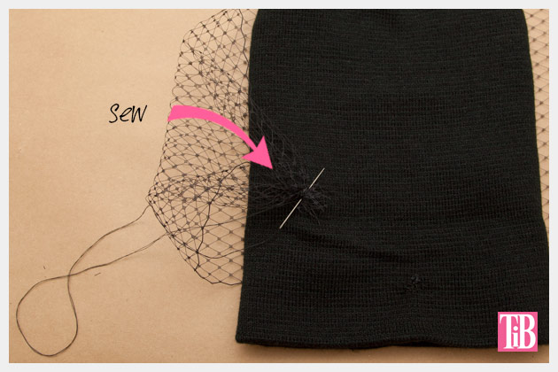 DIY Veiled Beanie Sewing