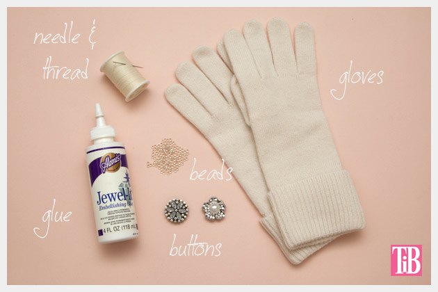 DIY Gloves with Rings Supplies