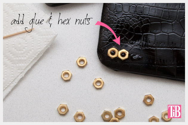 Hex Nut Clutch DIY Gluing