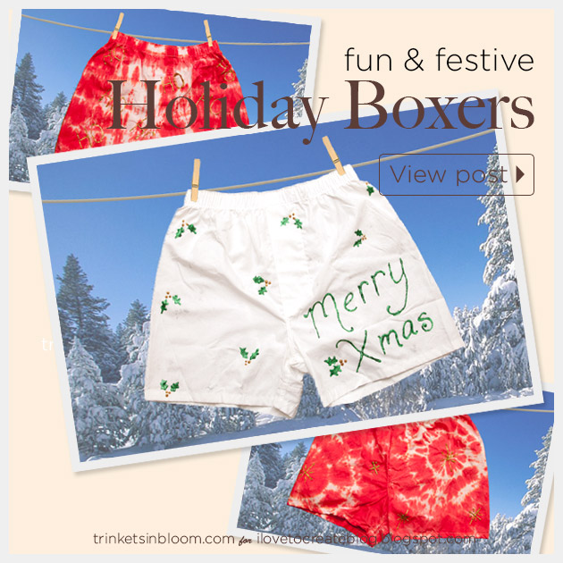 DIY Holiday Boxers by Trinkets in Bloom
