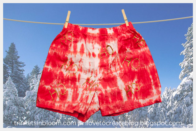 DIY Holiday Boxers Ho Ho Ho