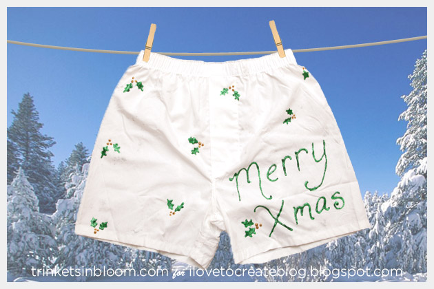 DIY Holiday Boxers Merry Xmas