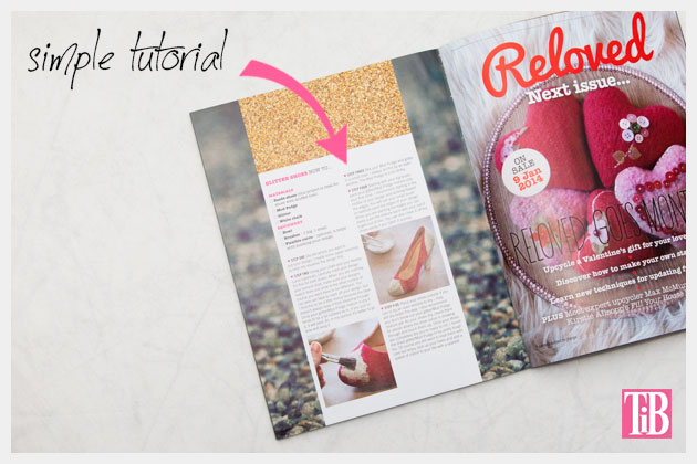 Reloved Magazine DIY Glitter Shoes Tutorial